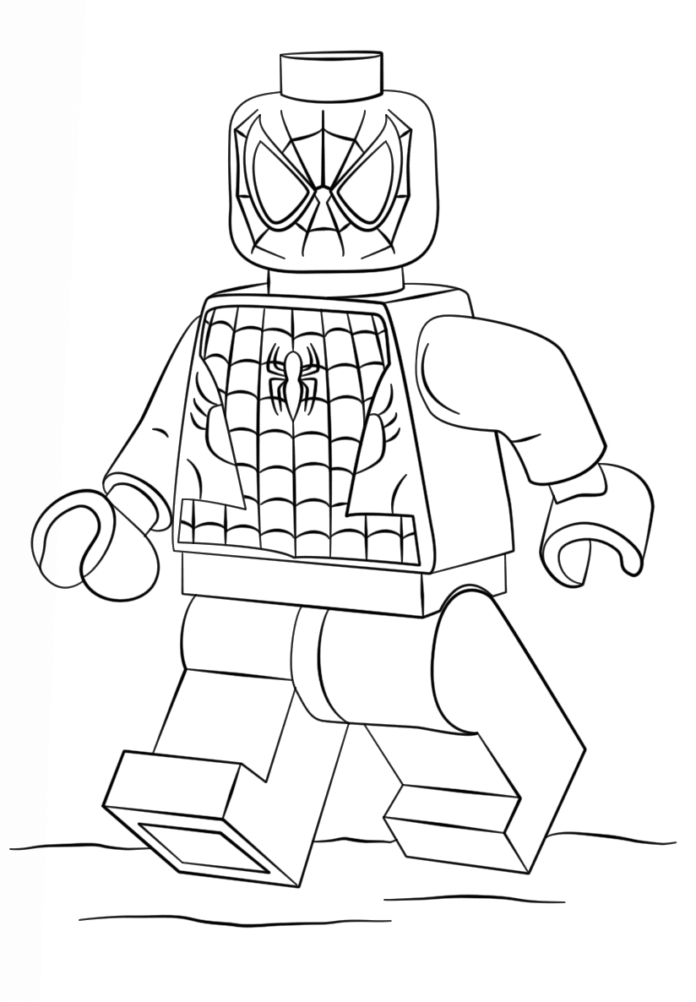 Tulostettava Lego Spider Man värityskirja