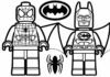 Printable Lego Spiderman and Batman Coloring Book