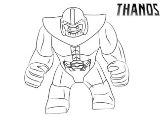 Printable Lego Thanos Character Coloring Book