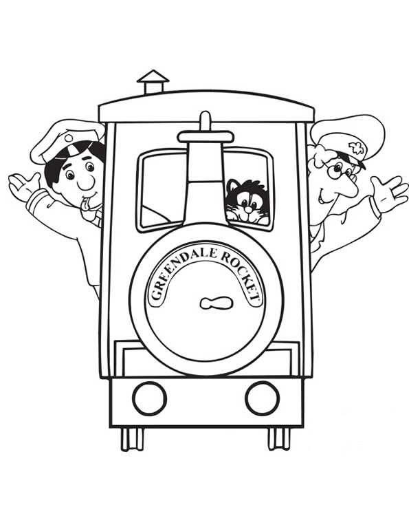 Coloring Book Postman and Driver