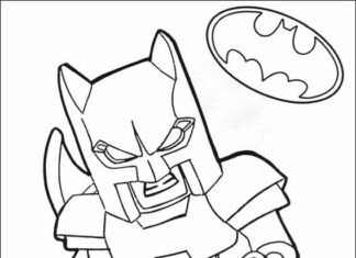 Druckbares Batman-Logo-Malbuch von Lego