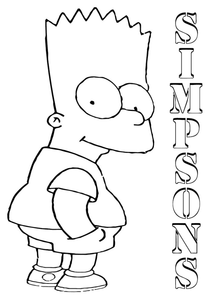 Libro para colorear con el logotipo de Simpson para imprimir y en línea