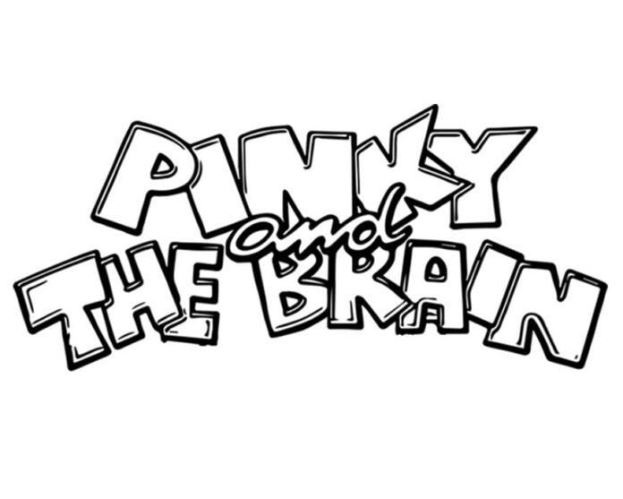 Printable Pinky and the Brain Logo and Inscription Coloring Book