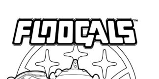 Nyomtatható logó és karakter színezőkönyv a Floogals-tól