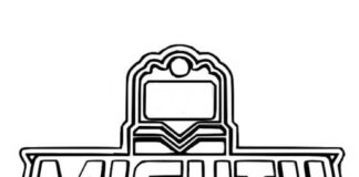 Kolorowanka Logo z bajki Mighty Express dla dzieci do druku