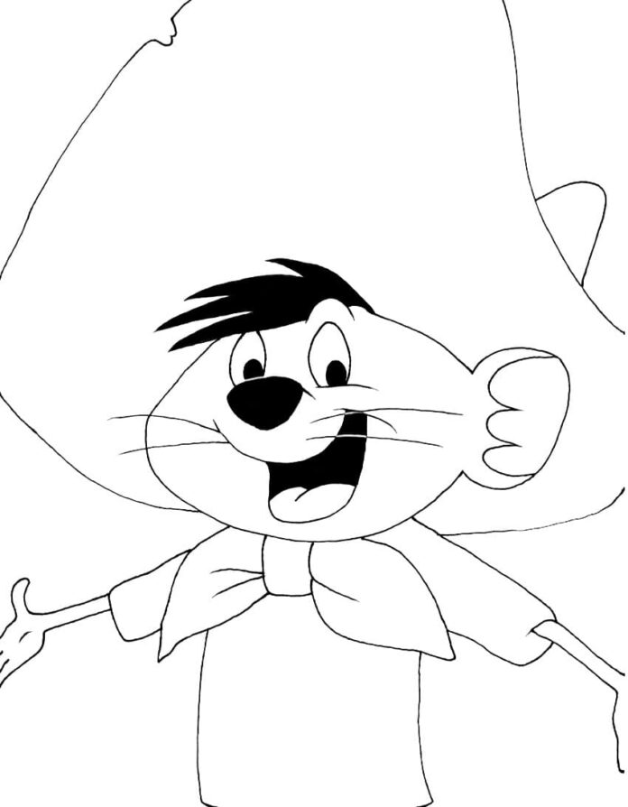 Printable Looney Tunes Speedy Gonzales coloring book for kids