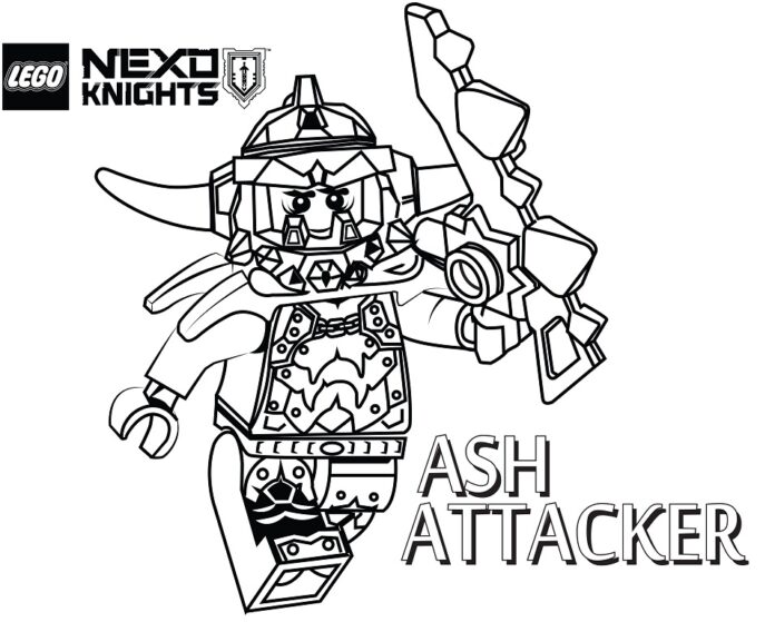 Omalovánky Lego Nexo Knights pro děti k vytištění