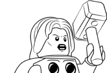 Livre à colorier Lego Thor à imprimer