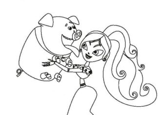 Maria and Chuy coloring page from the children's story to print