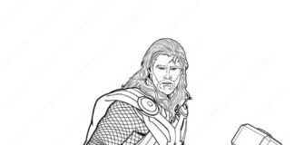 Libro da colorare Marvel Thor stampabile