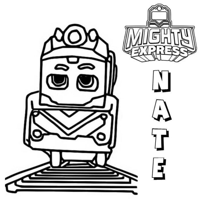 Omaľovánky Mighty Express Nate na vytlačenie