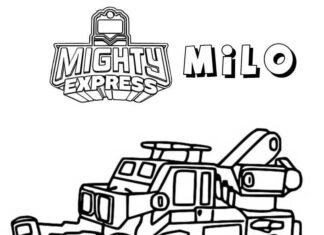Mighty Express malebog til børn til udskrivning