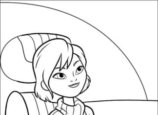 Coloring book Miles from Tomorrowland printable fairy tale