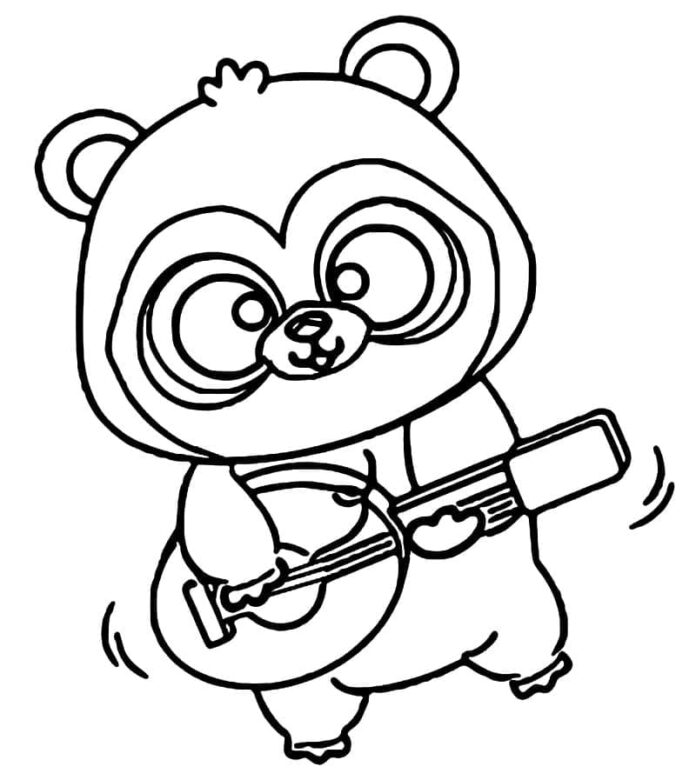 Printable coloring book for Ricky Bear