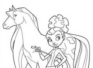 Molly and Calypso from Horseland coloring book to print