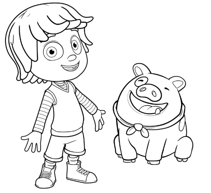 Monty Kazoops and Jimmy Jones printable coloring book