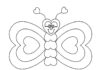Colouring book Butterflies fly to print