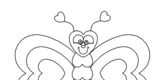 Colouring book Butterflies fly to print