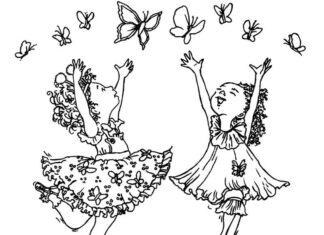 Nancy Clancy's Fancy Butterflies coloring book to print