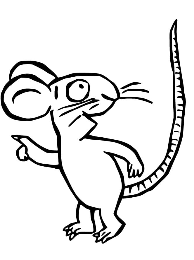 印刷用塗り絵「The Gruffalo Mouse（グルーファローマウス）」。