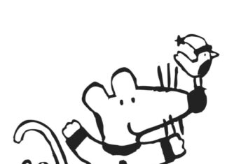 Livro para colorir Maisy Mouse para crianças imprimir