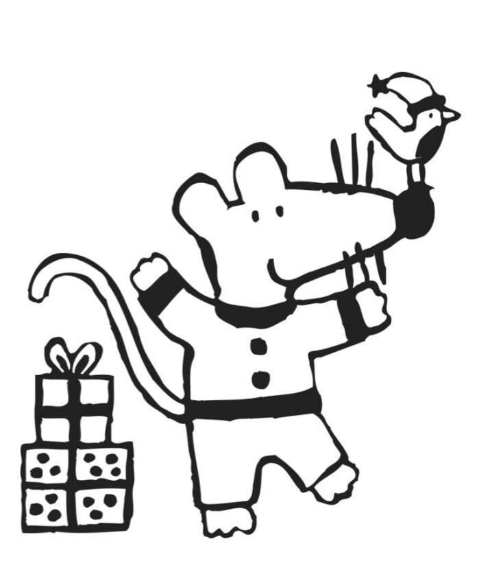Maisyho myška - omalovánky pro děti k vytištění