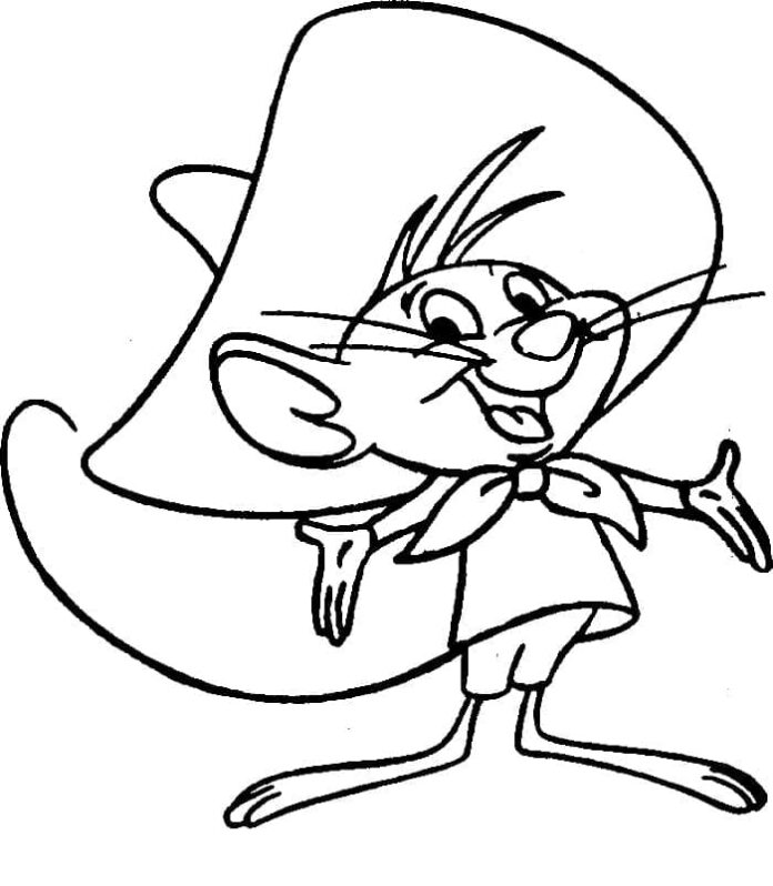 Printable Speedy Gonzales Mouse Coloring Book