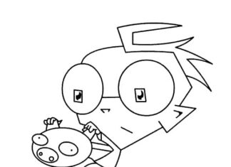 Coloring book Invader of Zim to print