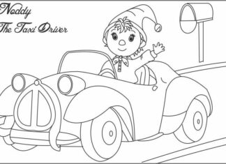 Noddy Toyland Detective coloring book to print
