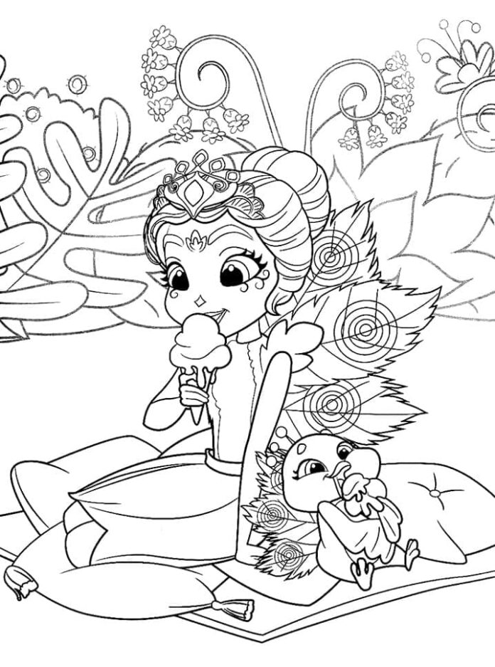 Printable Patter Peacock I flap coloring book