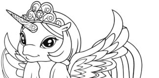 Livro para colorir Pegasus Adorável imprimível