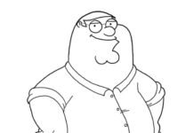 Libro para colorear de Peter Griffin Family Guy