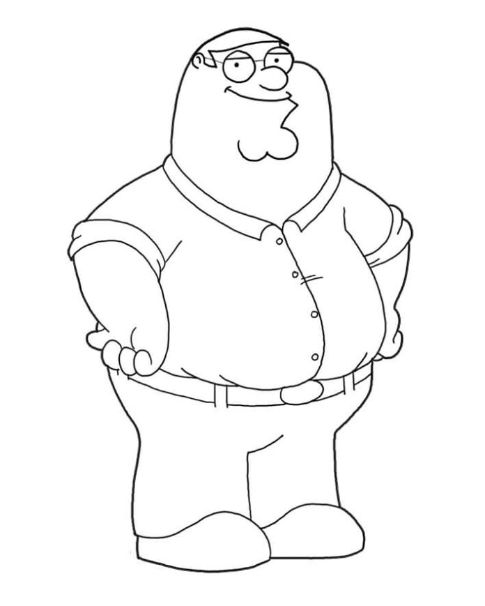 Peter Griffin Family Guy színezőkönyv