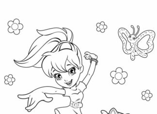 Polly Pocket and friends printable coloring book