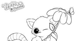 Coloring Book Character Adorable Pammee to Print