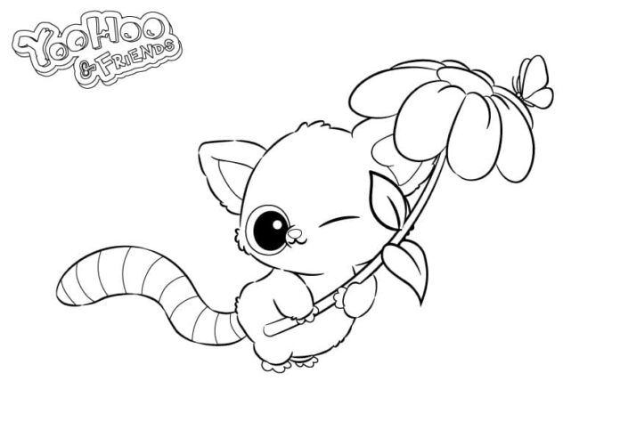 Coloring Book Character Adorable Pammee to Print