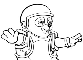 Printable coloring page of Agent Oso cartoon character for kids