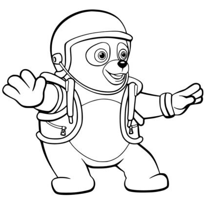 Coloring Book Character Agent Oso from the cartoon to print and online