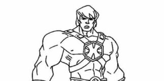 Printable He-Man Cartoon Character Coloring Book