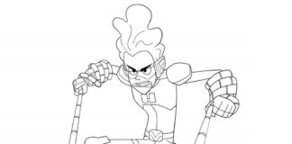 Printable High Five Character Coloring Book from Glitch Techs