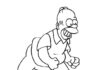 Färgbok Karaktär Homer Simpson från tecknade serien