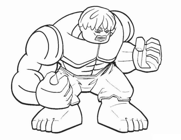 Printable Lego Hulk Character Coloring Book for Kids