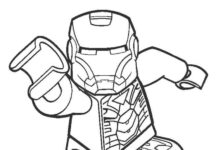 Printable Lego Iron Man Avengers Character Coloring Book