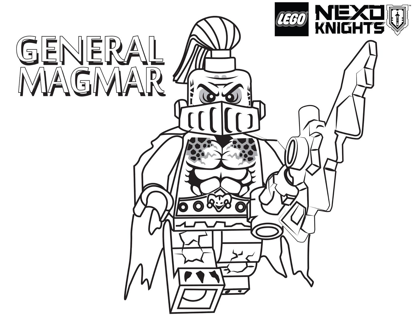 Desenhos de Lego Nexo Knights para Imprimir e Colorir