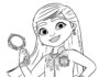 Coloring Book Character of Mira, Royal Detective from children's cartoon to print
