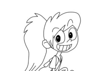 Coloring Book Character Mish from Chuck's Choice
