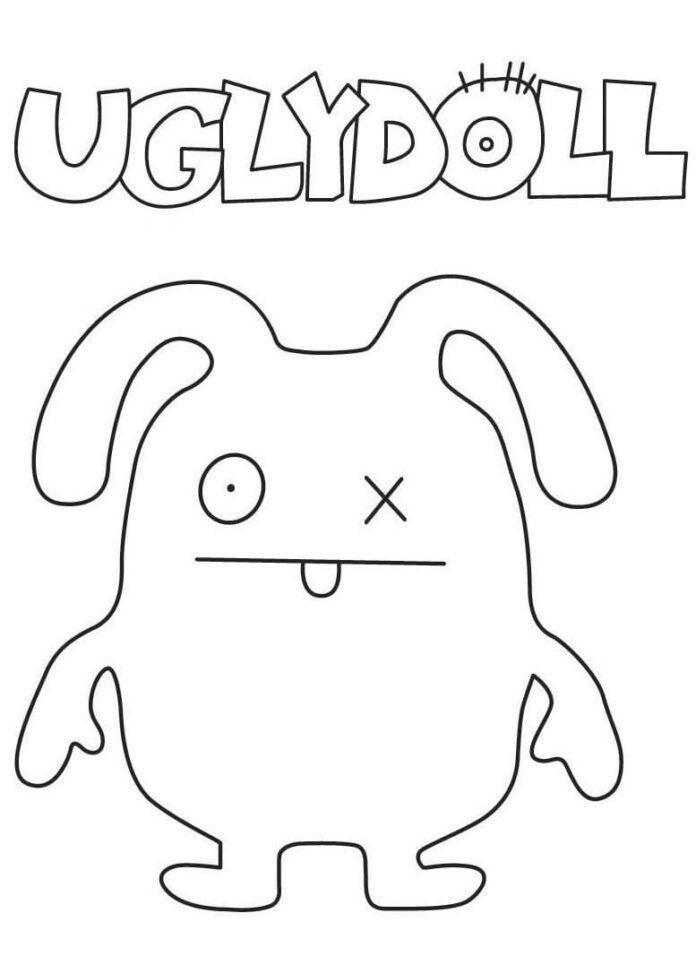 Libro para colorear del personaje Buey de UglyDolls