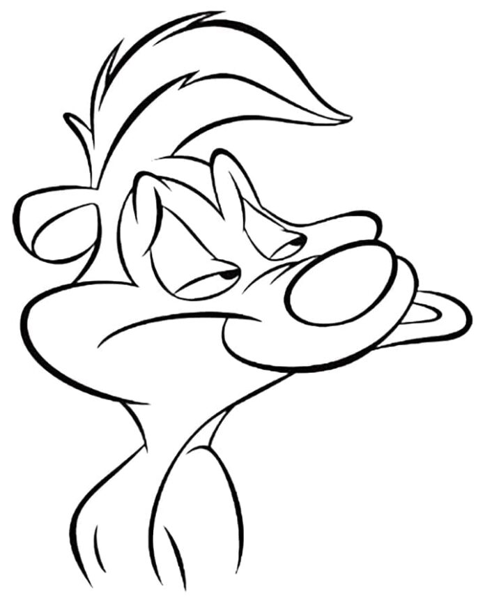 Printable Colouring Book Character Pepé Le Pew