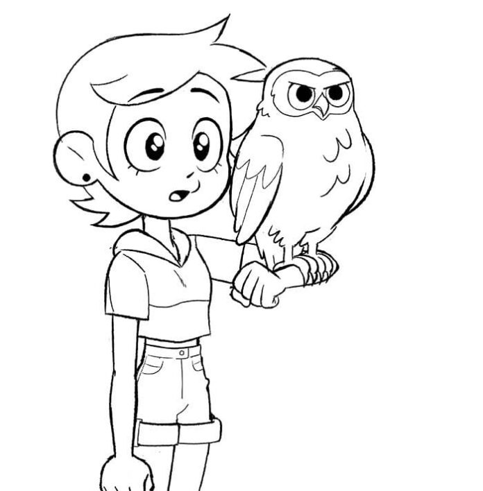 Tulostettava värityskirja Owl House Fairy Tale Character