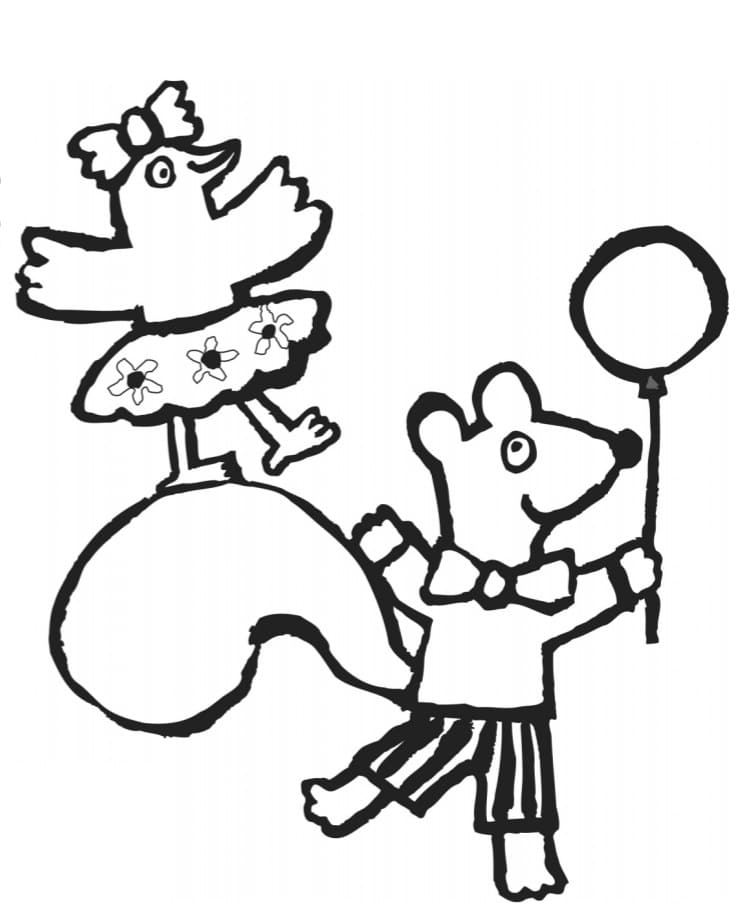 Printable Colouring Book Character of Tallulah and Cyril